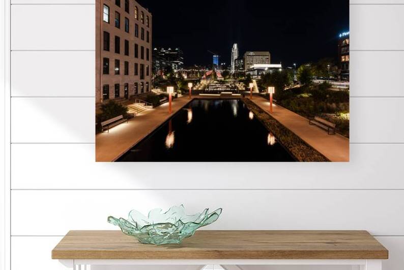 Omaha Gene Leahy Mall Night by Jennifer White