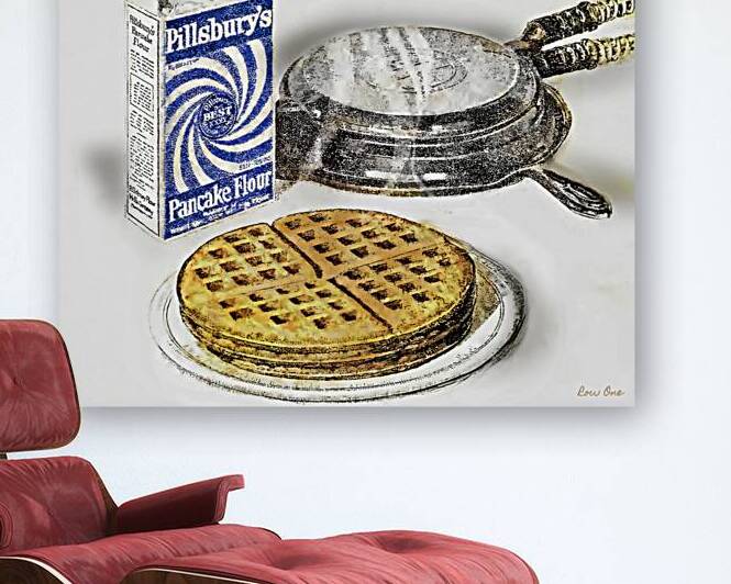 Vintage Pillsbury Waffles Art by Row One Brand