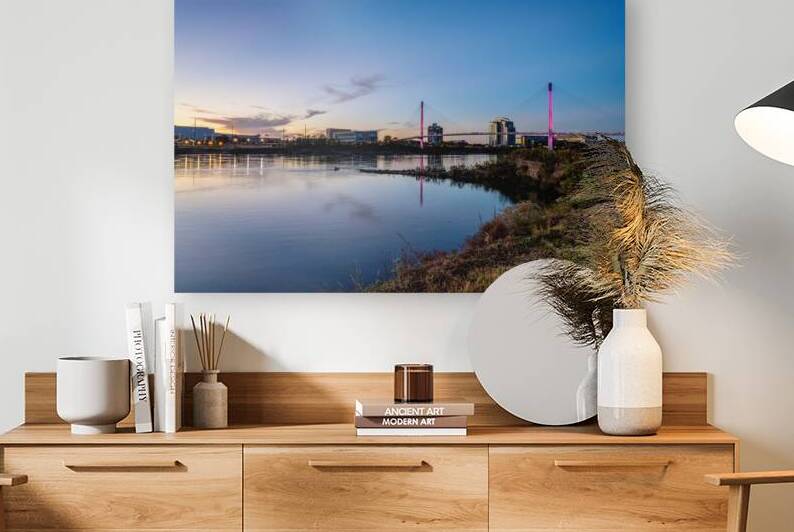 Missouri River And Kerrey Bridge Sunset by Jennifer White