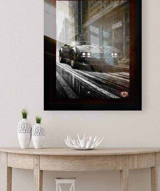 Racing Through Ghost City Black And White Illustration AI Concept Art by Xzendor7 by xzendor7