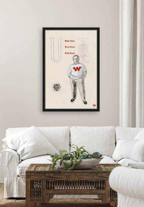 Early 1900s Wisconsin Tiger Art by Row One Brand