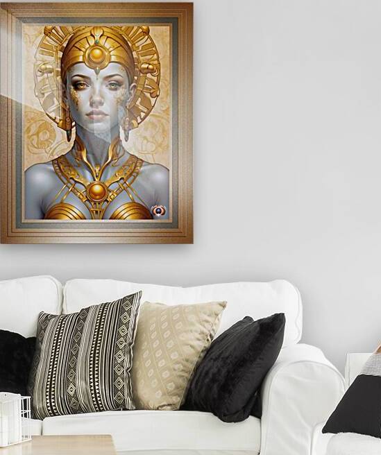 Golden Goddess Of The Sun Captivating AI Concept Art Portrait by Xzendor7 by xzendor7