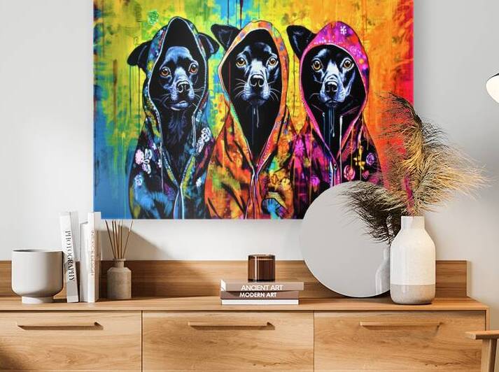 Chihuahuas In The Hoods by SykArt Designs