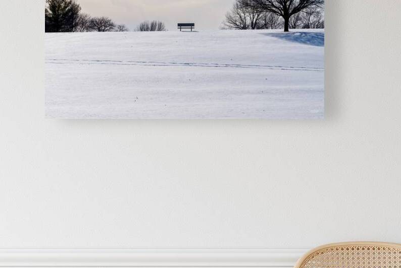 Quiet Winter Bench On Hill by Jennifer White