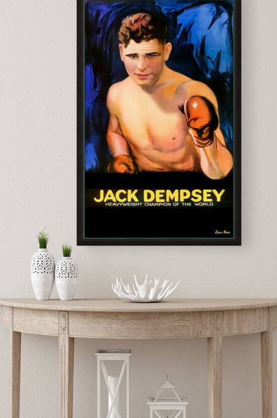 heavyweight champion jack dempsey boxer art by Row One Brand
