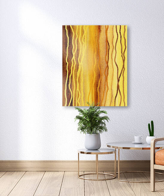 Organic Lines Beige Abstract by Irina Sztukowski