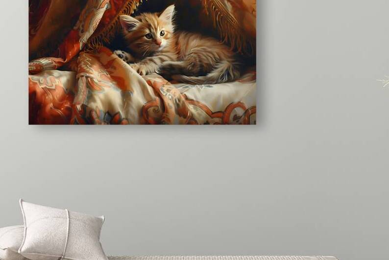 Cute Kitten Realistic Painting19 by Andy Davis