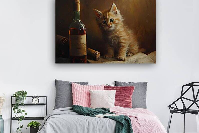 Cute Kitten Realistic Painting5 by Andy Davis