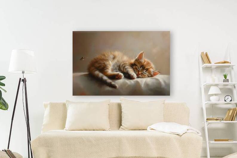 Cute Kitten Realistic Painting22 by Andy Davis