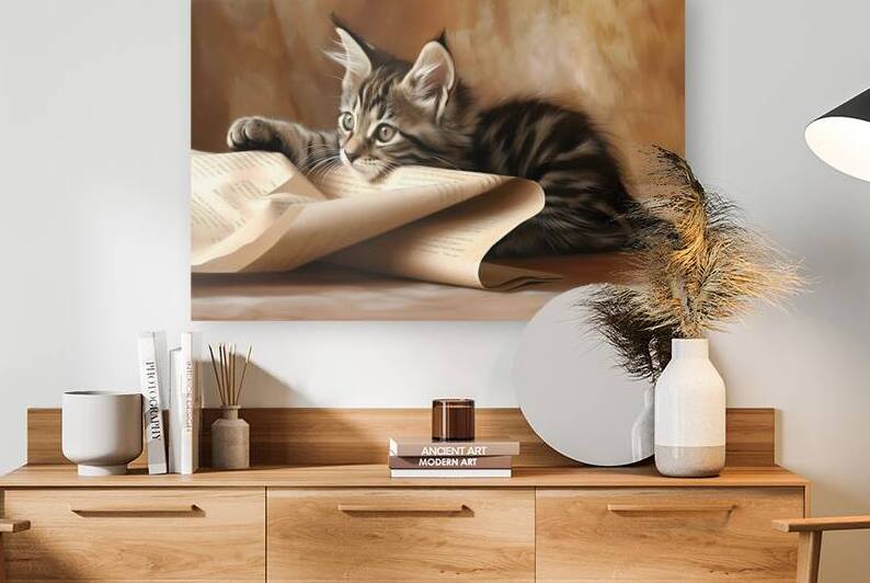 Cute Kitten Realistic Painting0 by Andy Davis