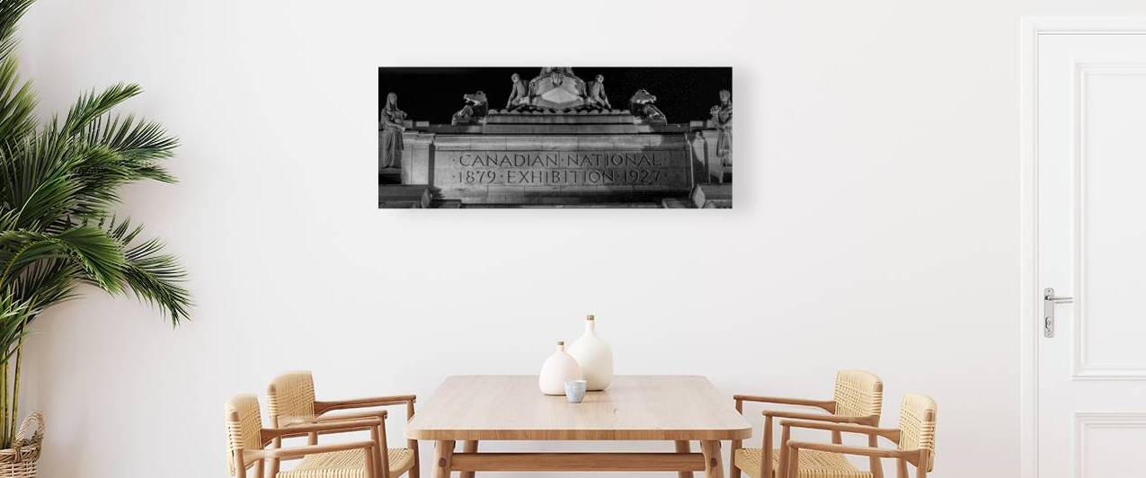 canadian national exhibition at night  panoramic by Black And White