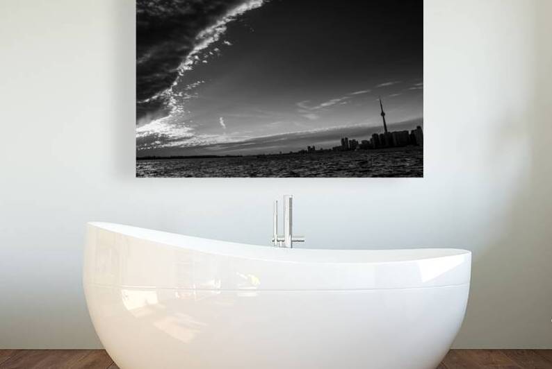 toronto skyline lake ontario shore  horizontal 41 by Black And White