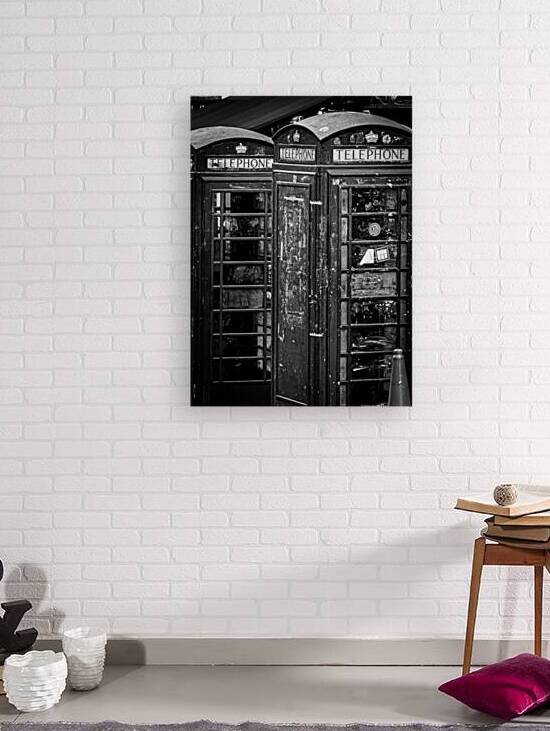 british phone booth  vertical 4693 Telephones 13k by Black And White