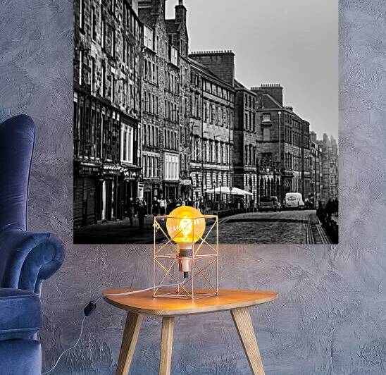 the royal mile old town edinburgh  square 4664 Ca by Black And White