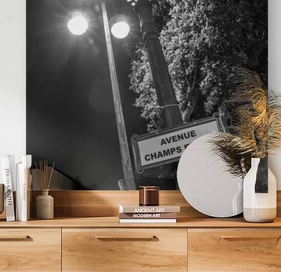 avenue champs elysee lamp post  square 2443 Elyse by Black And White