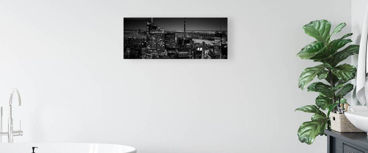 BoA conde nast building spires  panoramic 1499 Sp by Black And White