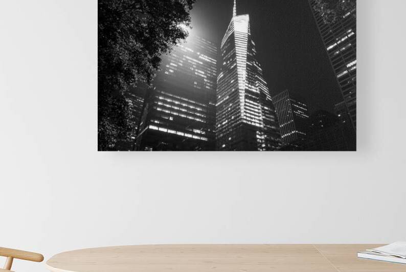 bryant park at night  horizontal 1412 Bryant 13k. by Black And White