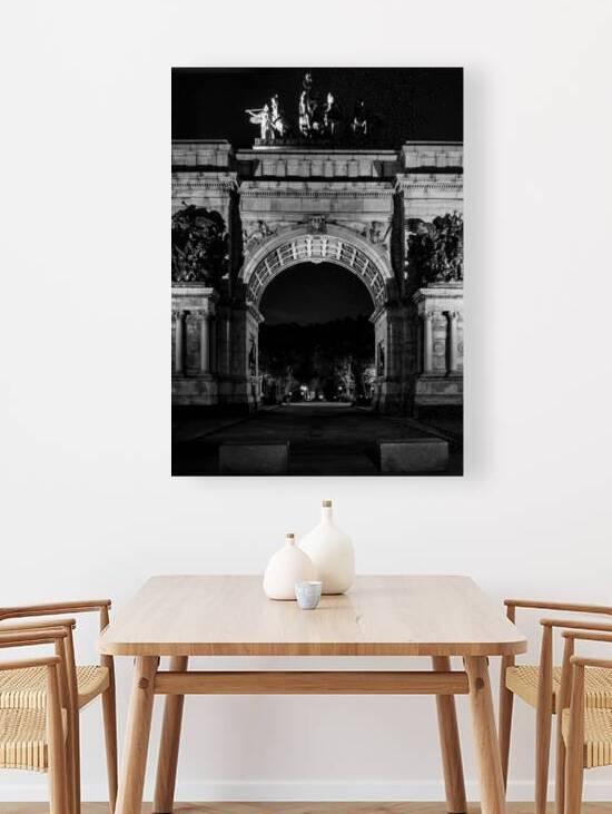 grand army arch prospect park brooklyn  vertical by Black And White