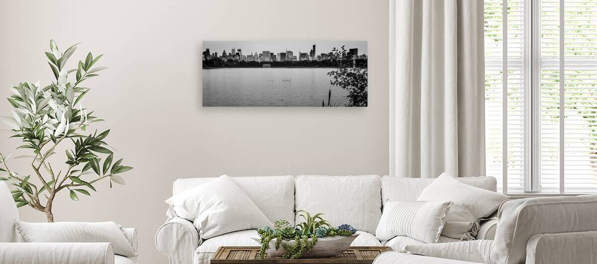 jaqueline kennedy onassis reserveoir  panoramic 1 by Black And White