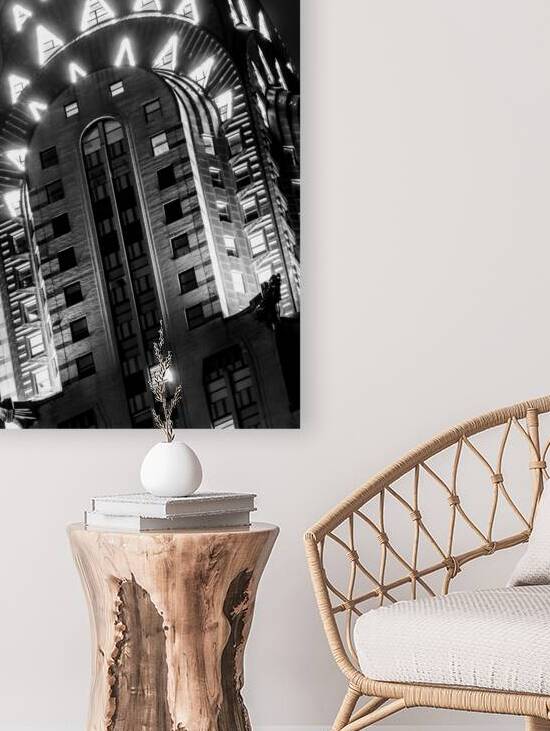 top chrysler building at night  vertical 352 Chry by Black And White