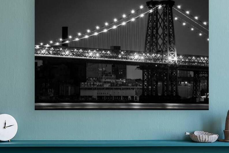 williamsburg bridge at night  horizontal 1524 Wil by Black And White