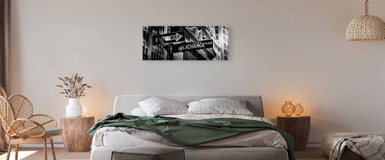 wall street broad exchange place  panoramic 1441 by Black And White