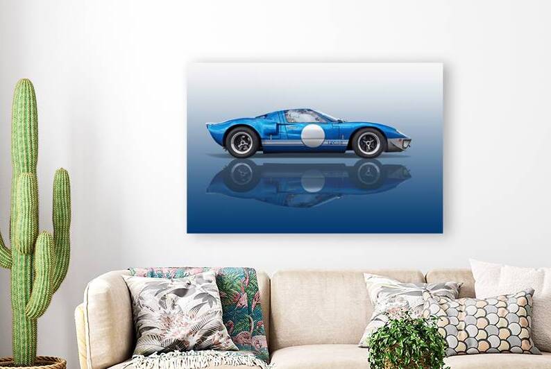 Blue Reflections - Ford GT40 by Gill Billington
