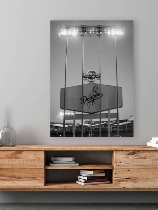 back of dodger stadium scoreboard  vertical 2170 by Black And White