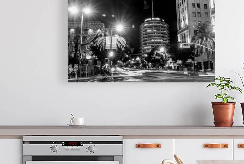 capitol records building hollywood vine  horizont by Black And White