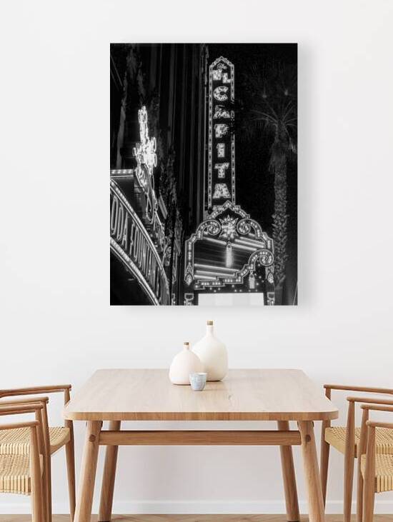 el capitan theater hollywood boulevard  vertical by Black And White