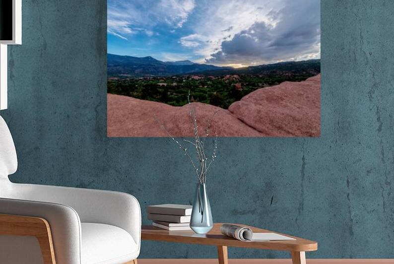 Cliffs Edge Pikes Peak Sunset View by Jennifer White