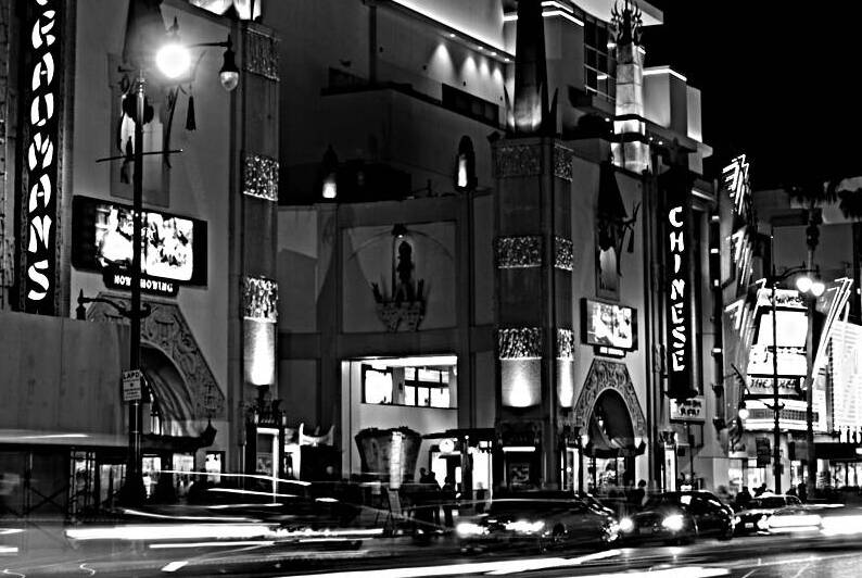 graumans chinese theater hollywood boulevard  hor by Black And White