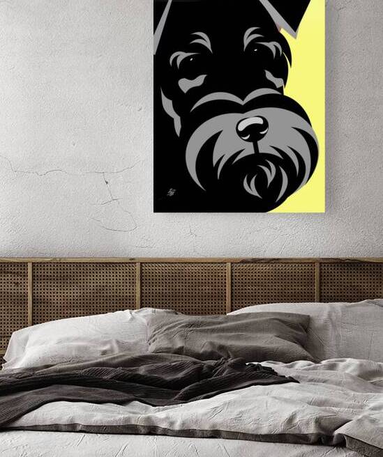 Scottish Terrier Dog Portrait Illustration by Liz Cereby