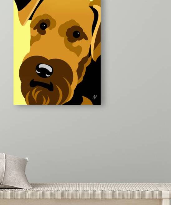 Airedale Terrier Portrait by Liz Cereby