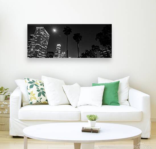 los angeles at night 4th street  panoramic 2134 A by Black And White