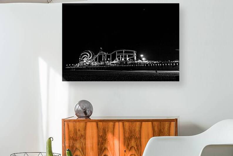santa monica pier at night  horizontal 2756 Spira by Black And White