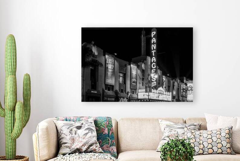 pantages theatre hollywood boulevard  horizontal by Black And White