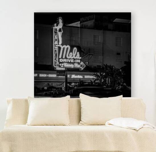 mels drive in highland hollywood  square 2145 Cel by Black And White