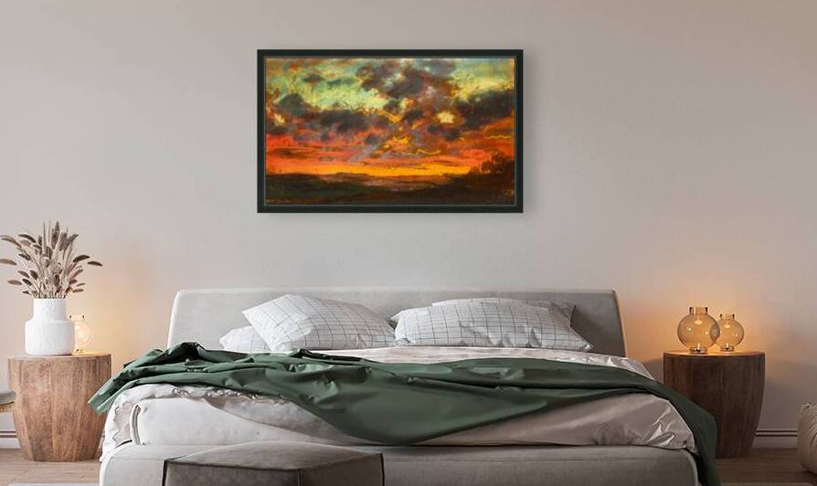 claude monet coucher de soleil 1868 by Row One Brand