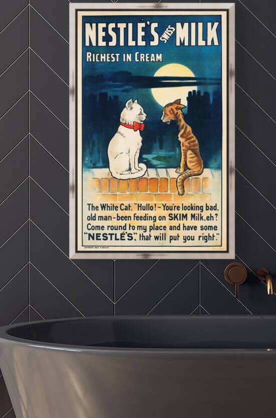 nestles swiss milk ad 1901 by Row One Brand