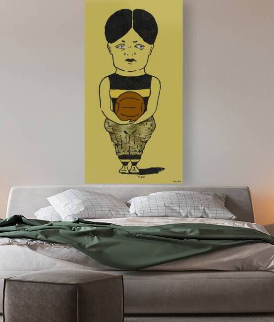 early 1900s purdue basketball player art by Row One Brand