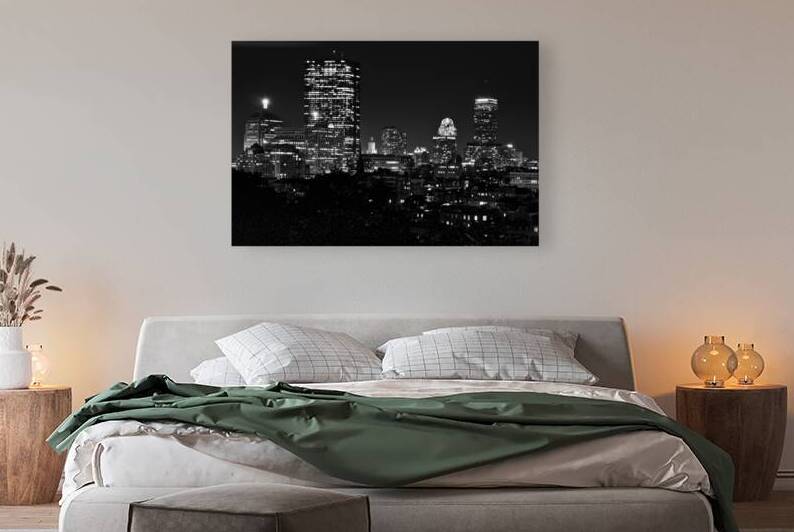 boston back bay skyline  horizontal 1370 Back 13k by Black And White