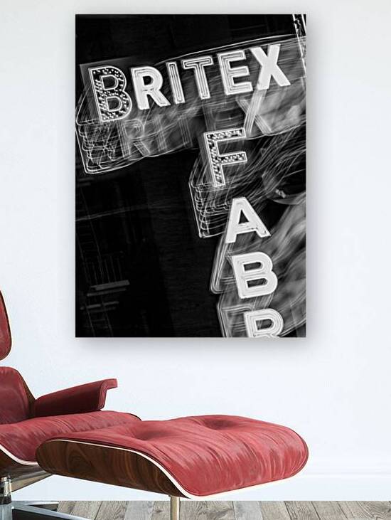 britex fabrics sign  vertical 2762 Britex 13k by Black And White
