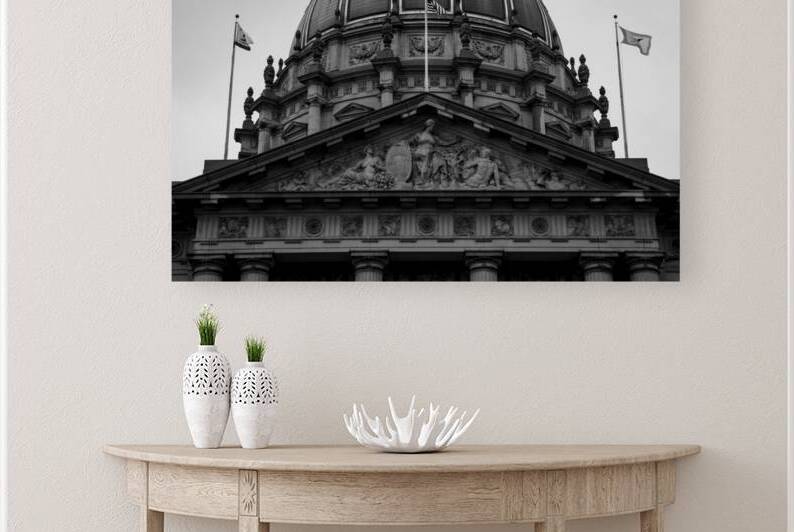 city hall dome  horizontal 2844 Polk 13k by Black And White