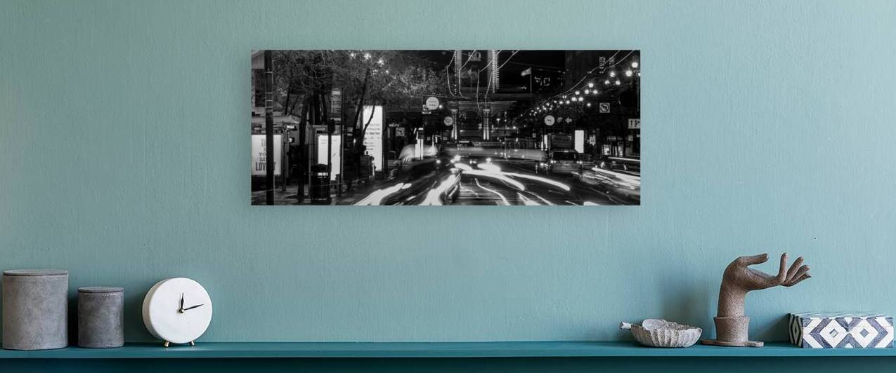 ferry building lit up sb50  panoramic 2952 Front by Black And White