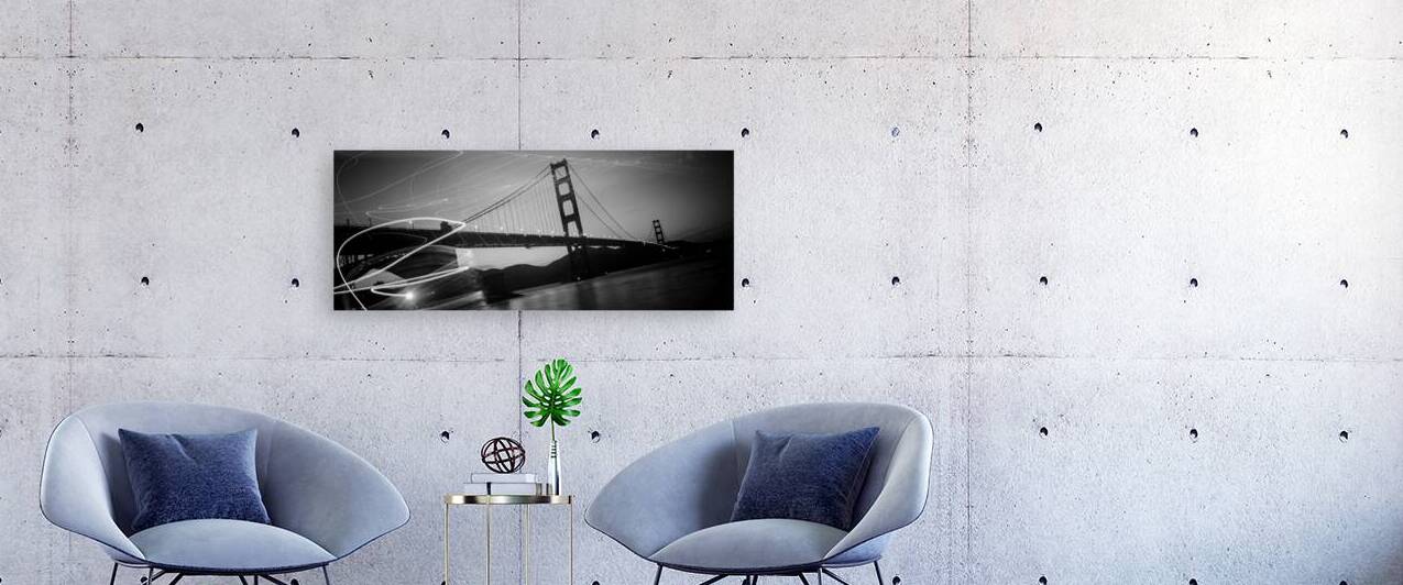 fort point and gg bridge  panoramic 493 Chrysopyl by Black And White