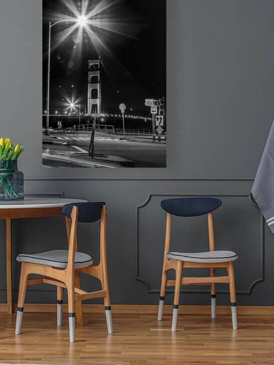 golden gate bridge at night  vertical 4524 Northb by Black And White