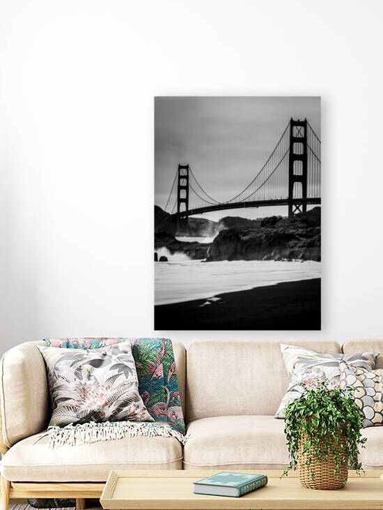golden gate bridge baker beach  vertical 487 Bake by Black And White