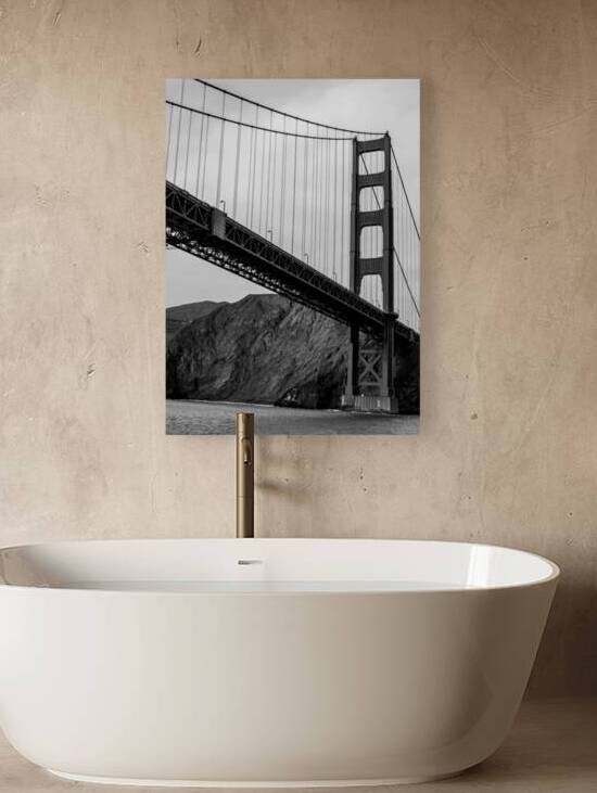 golden gate bridge  vertical 4523 Kirby 13k by Black And White