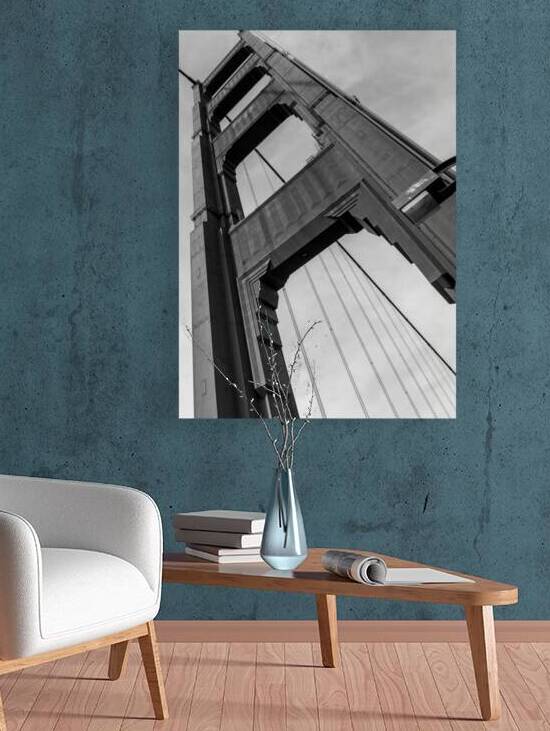 golden gate bridge tower  vertical 4517 Up 13k.jp by Black And White